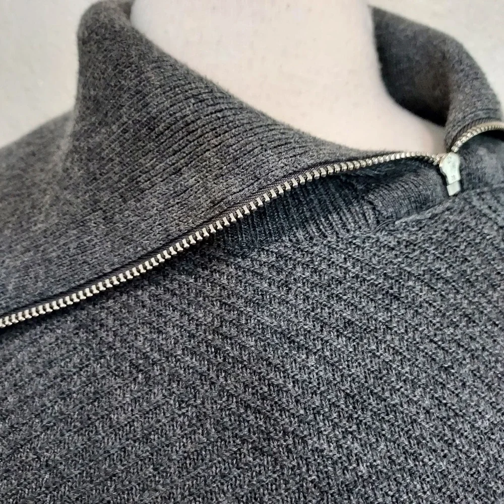 WHBM Slate Gray Ribbed Sweater Size XXSP